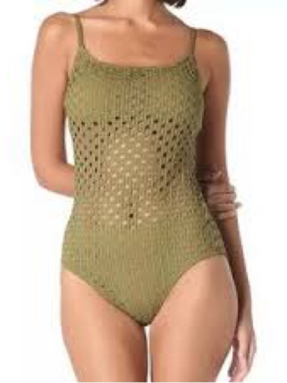 Carmen Marc Valvo Living Paradise Scoop Neck One Piece Swimsuit